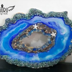 Abstract Resin Geode Wall Art